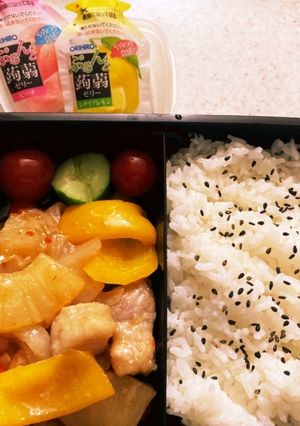 酢豚パプリカパイナップル沢山高校男子弁当-レシピのメイン写真
