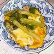 セロリの卵とじ