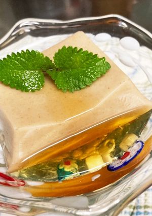 ズボラ風胡麻プリン　胡麻豆腐の蜂蜜がけ-レシピのメイン写真