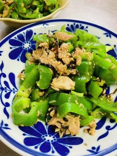 ピーマンとツナの塩昆布和え-レシピのメイン写真