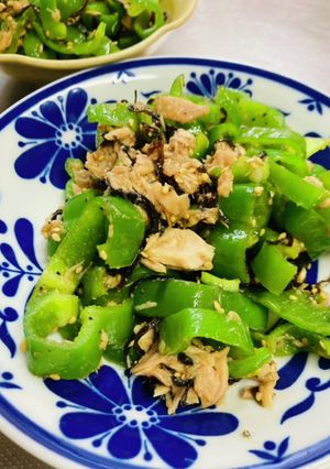 ピーマンとツナの塩昆布和え-レシピのメイン写真