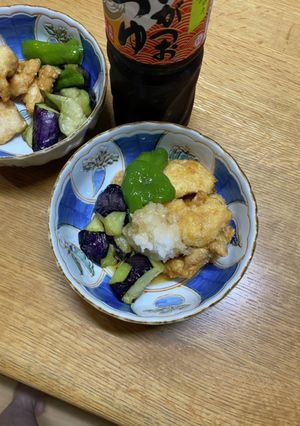 ナスと鶏肉の揚げ出し2021-レシピのメイン写真
