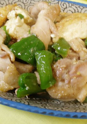 ☆厚揚げ・鶏肉・ピーマンの甘味噌炒め☆-レシピのメイン写真