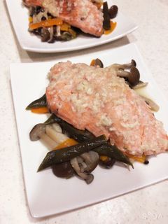 鮭と野菜の塩麹蒸し-レシピのメイン写真