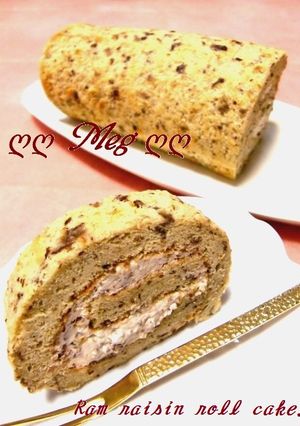 大人味❤♡ラムレーズンロールケーキ♡❤-レシピのメイン写真