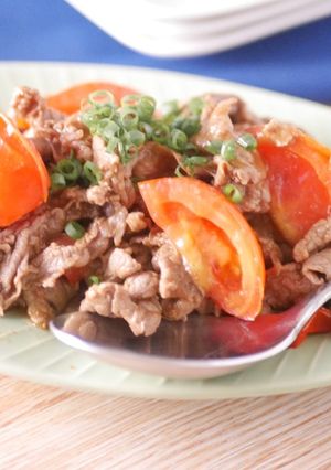 10分で完成✽牛肉とトマトのピリ辛炒め✽-レシピのメイン写真