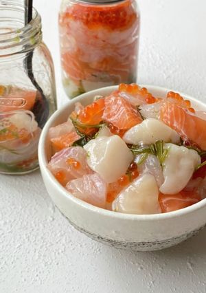 SNSで話題！カラフル瓶丼-レシピのメイン写真