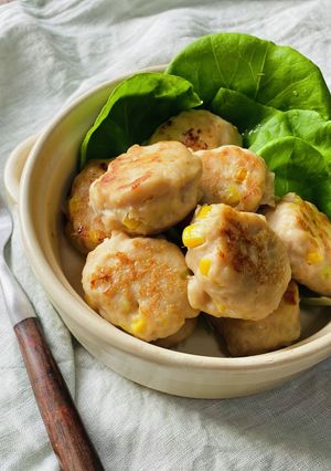 【お弁当のおかずに】とうもろこし鶏つくね-レシピのメイン写真