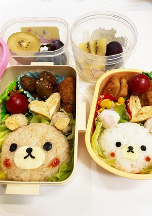 リラックマ・コリラックマ　キャラ弁　簡単-レシピのメイン写真