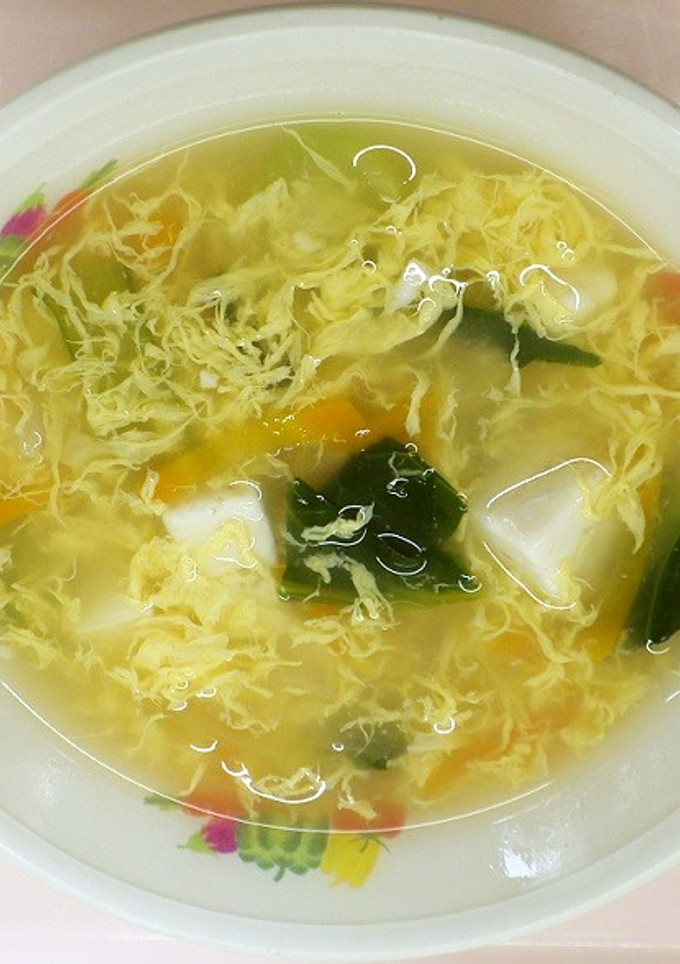 豆腐入りかき玉汁　★宇都宮学校給食-レシピのメイン写真