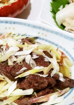 すし酢で！くじらのさっぱり薬味ダレ-レシピのメイン写真