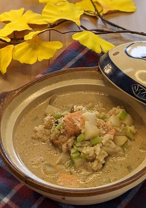 78.鮭とかぶのミルクみそ雑炊-レシピのメイン写真
