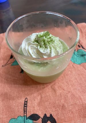 綾鷹カフェ抹茶ラテのパンナコッタ-レシピのメイン写真
