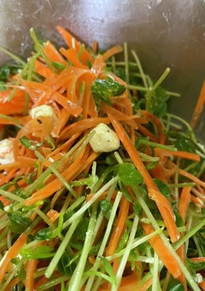 豆苗、人参生サラダでパクパク！-レシピのメイン写真