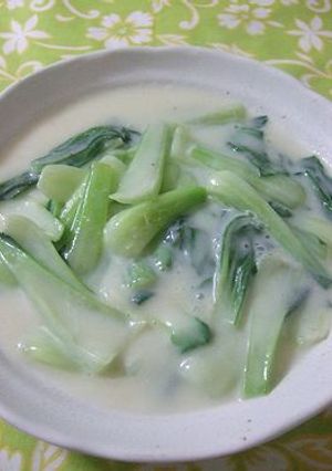 青梗菜の豆乳煮-レシピのメイン写真