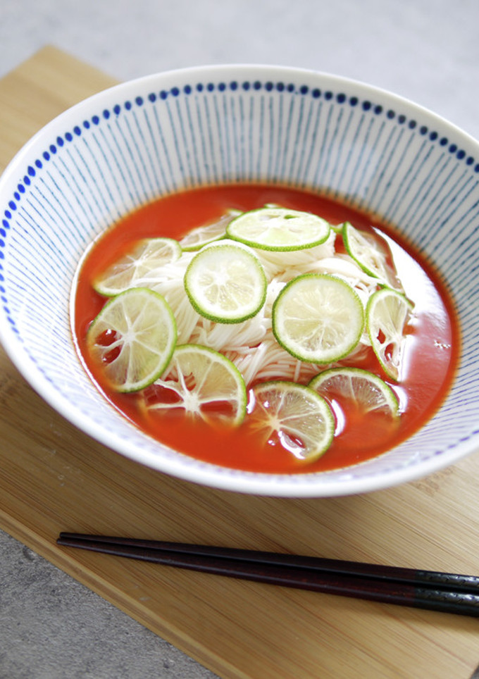 トマトすだちそうめん-レシピのメイン写真