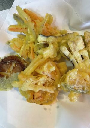#夏野菜の#天ぷらと#イカの#かき揚げ-レシピのメイン写真