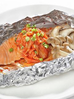 鮭×きのこ×キムチのホイル焼き-レシピのメイン写真