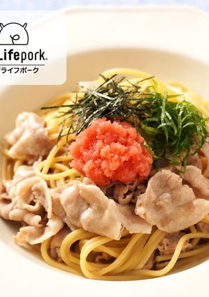 フライパン１つ！豚肉と明太子の和風パスタ-レシピのメイン写真
