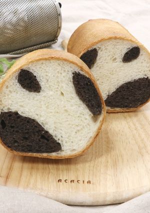 牛柄ラウンド食パン-レシピのメイン写真