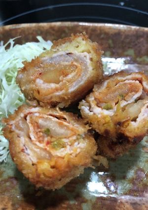 ♪豚キムチロール揚げ♪-レシピのメイン写真