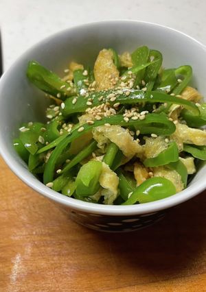 3分で出来るピーマンと油揚げのレンジ浸し-レシピのメイン写真
