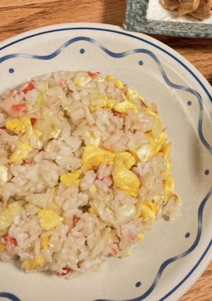 しらすとキャベツカニカマ卵チャーハン-レシピのメイン写真