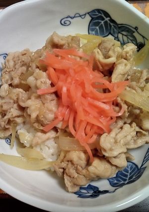 しゃぶしゃぶ肉のしょうが香る豚丼-レシピのメイン写真