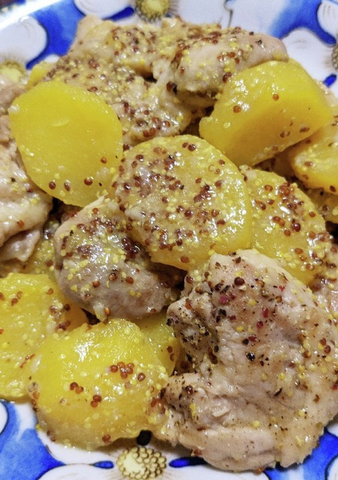 鶏もも肉とじゃがいもの粒マスタード炒め-レシピのメイン写真