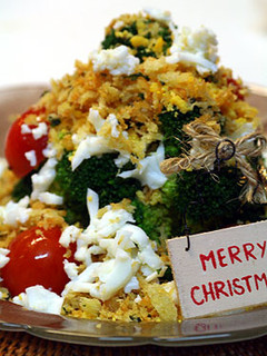 クリスマスに!ブロッコリーのミモザサラダ-レシピのメイン写真