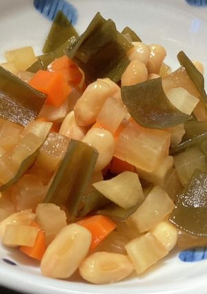 まごわやさしい3品目入　大豆と昆布の煮物-レシピのメイン写真