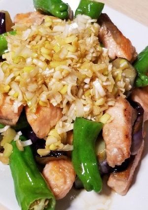鮭となすの香味だれがけ-レシピのメイン写真