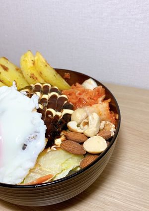 彩豊か！バクバク食べれるロコモコ丼-レシピのメイン写真