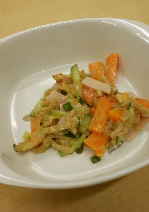 【形態レシピ付】切干大根の胡麻ドレサラダ-レシピのメイン写真