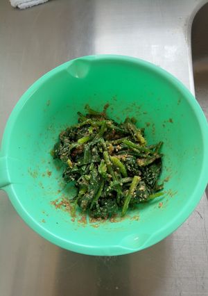 我家の簡単ほうれん草のごま和え-レシピのメイン写真