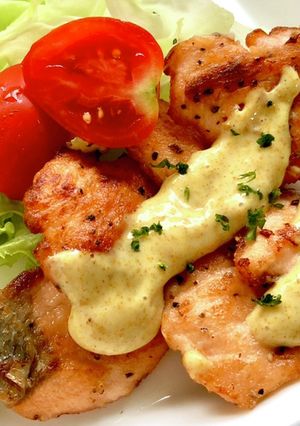 鮭ムニエルに☆ちょい甘カレーマヨソース-レシピのメイン写真