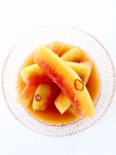 スイカの皮で【スイカの漬物(中華風)】-レシピのメイン写真