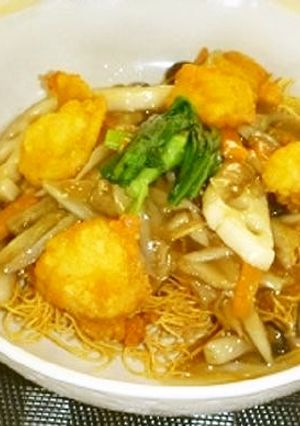山口野菜とアンコウの皿うどん-レシピのメイン写真