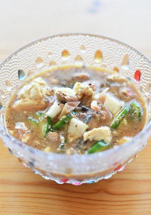 梅風味のさっぱりサバ缶冷や汁-レシピのメイン写真