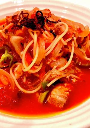 鯖缶とトマト缶で簡単☆時短パスタ-レシピのメイン写真
