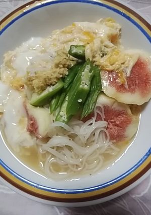 ソーメン＆イチジク-レシピのメイン写真
