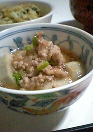 レンジで１０分！里芋のおろしそぼろ煮-レシピのメイン写真