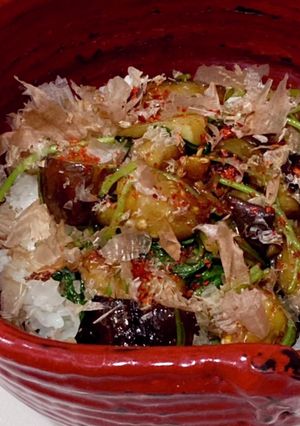 ごま油香るなす丼 オートミールご飯にも-レシピのメイン写真