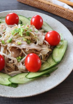 レンジで野菜たっぷり豚しゃぶごぼうサラダ-レシピのメイン写真