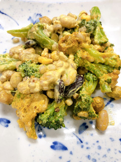 雑穀とお豆のサラダ カレー風味-レシピのメイン写真