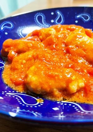 豚ロースのチーズ巻き⁂トマト煮込み-レシピのメイン写真