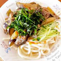 なすたっぷり！ジャージャーうどん-レシピのメイン写真