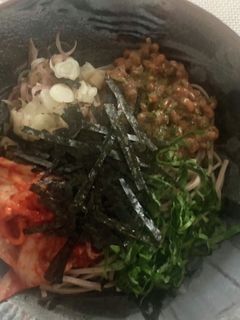 キムチ納豆蕎麦-レシピのメイン写真