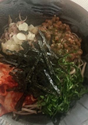 キムチ納豆蕎麦-レシピのメイン写真