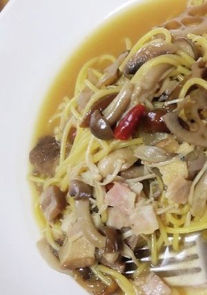 キノコたっぷりのパスタ-レシピのメイン写真